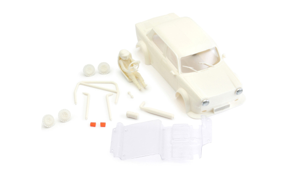 BRM 1/24 Bausatz Karosserie Simca 1000 mit eckigen Scheinwerfern weiß 1 Stück BRM S-401SB